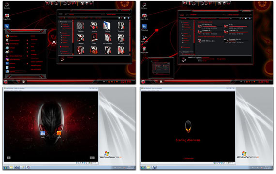 Download Red Alienware Skin Pack 2.0 Win7