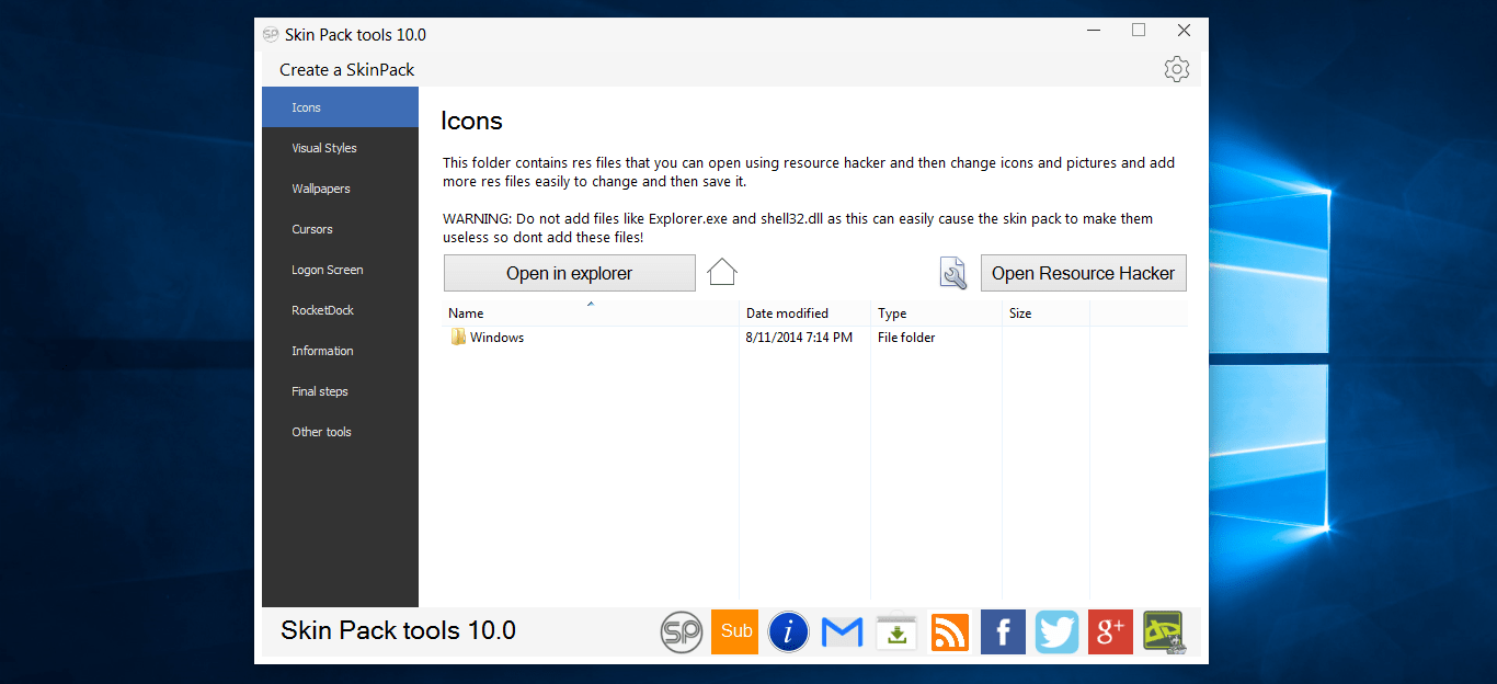 SkinPack Creator for Windows 7\8.1\10 19H2
