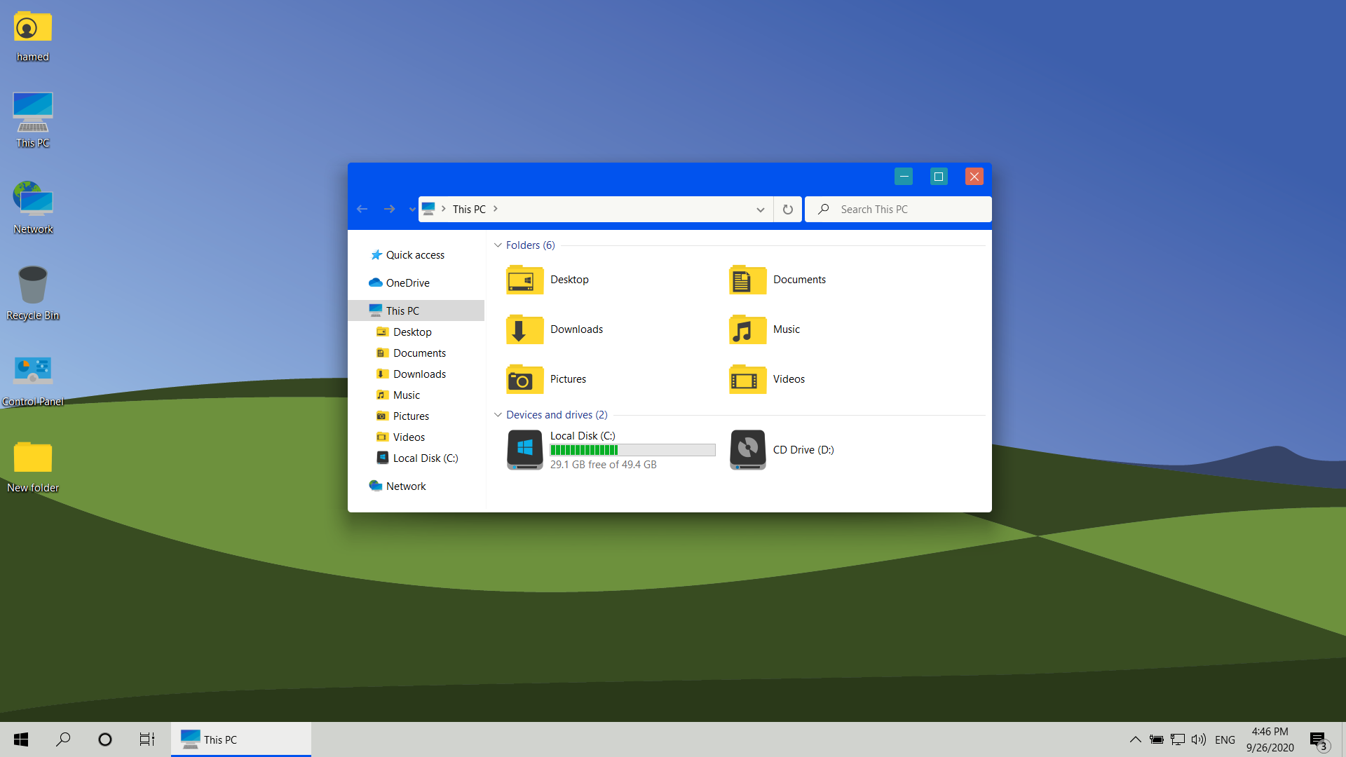 XP Modern Blue SkinPack for Windows 10