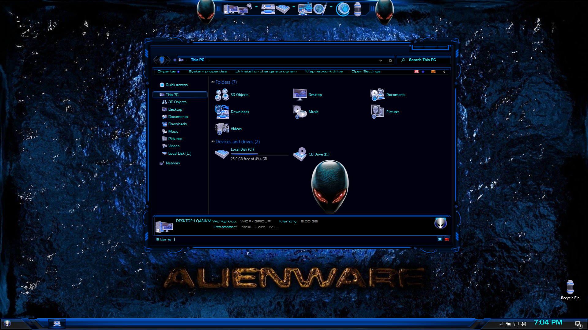 Alienware Premium SkinPack for Windows 10