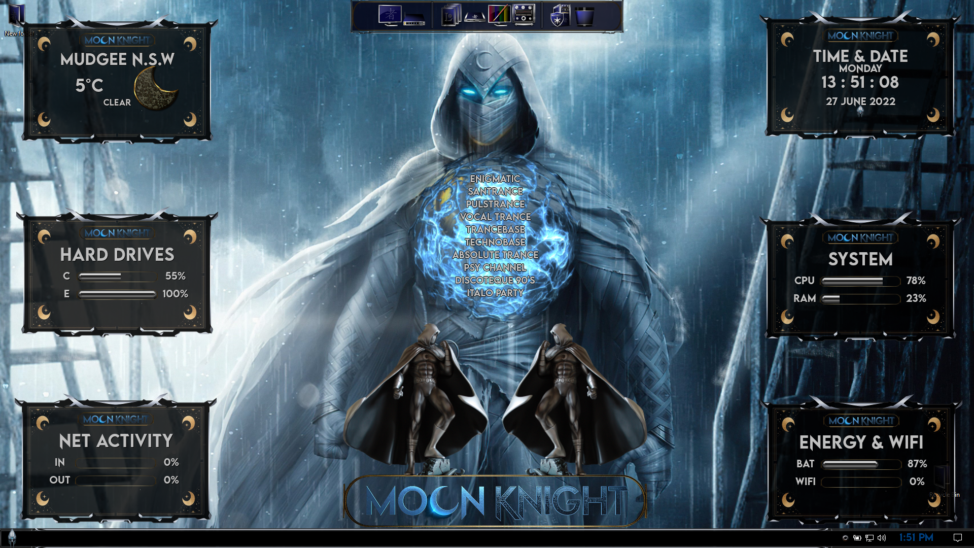 Moon Knight Premium SkinPack for Windows 10