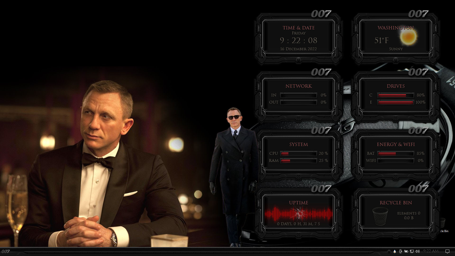 James Bond 007 Premium SkinPack for Windows 10
