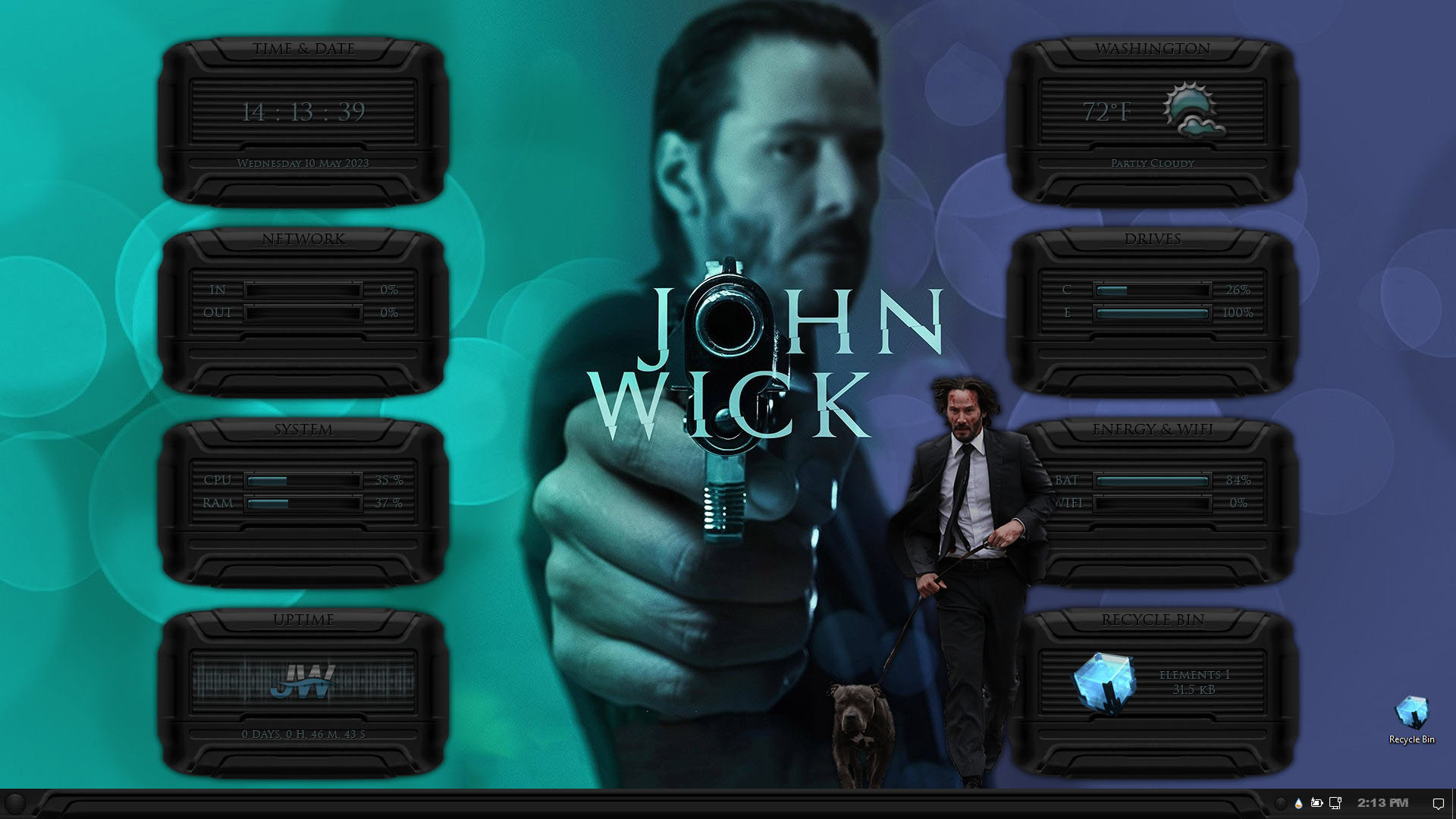 JOHN WICK Premium SkinPack for Windows 11
