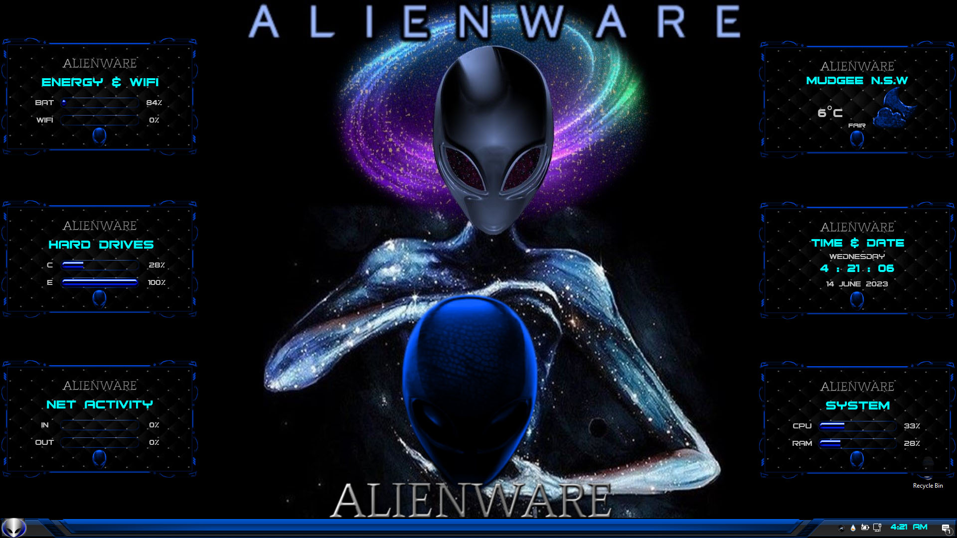 Alienware Blue Premium SkinPack for Windows 11