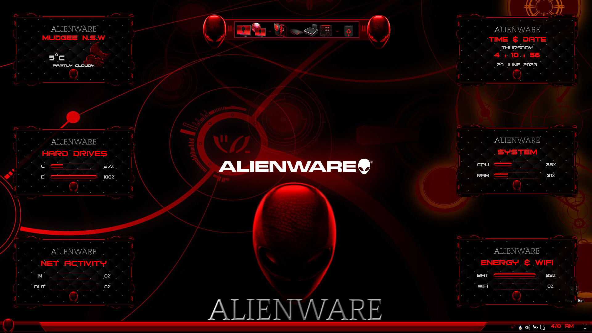 Alienware Red Premium SkinPack for Windows 11