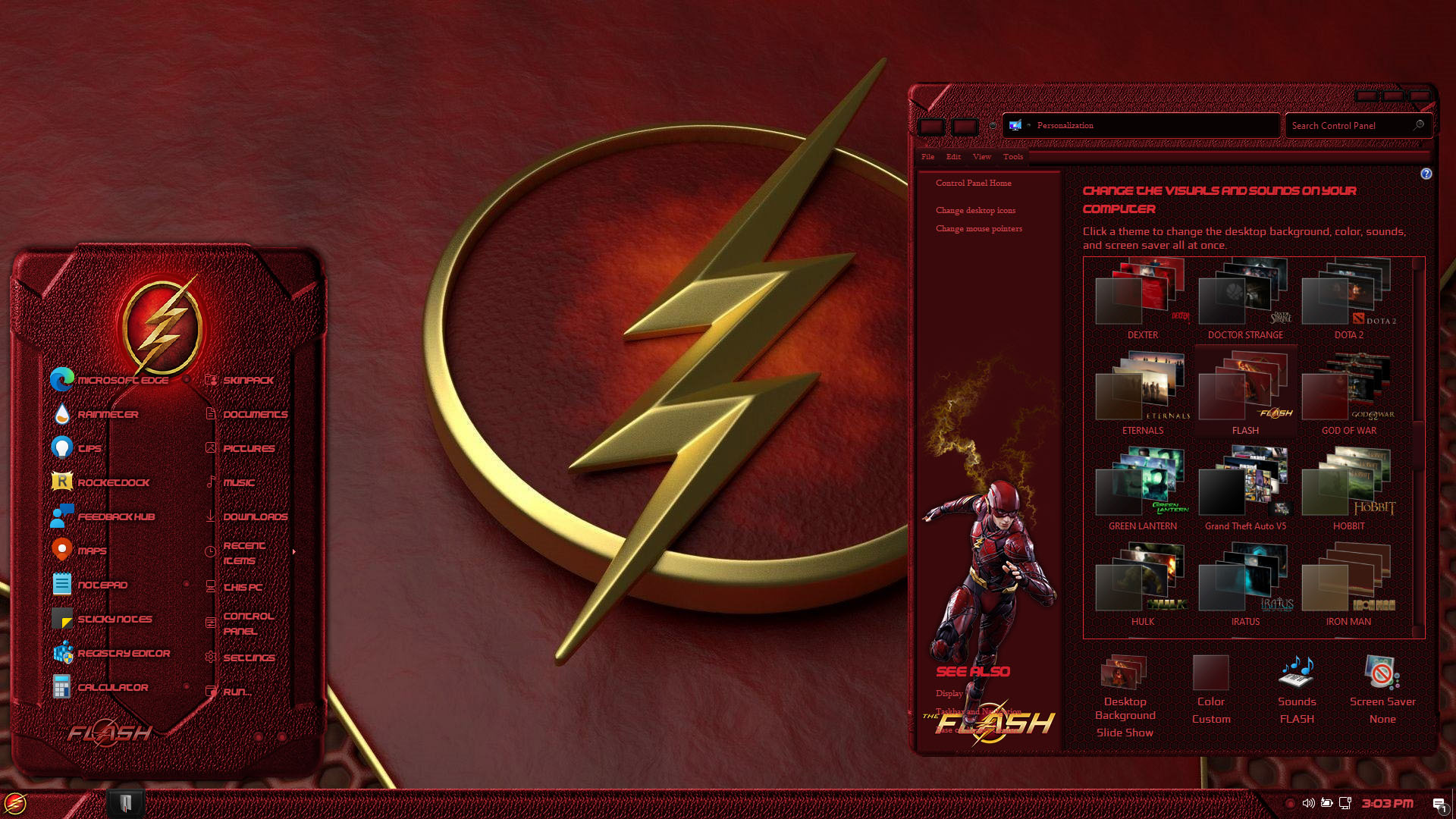 THE FLASH Premium SkinPack for Windows 11 - Skin Pack for Windows 11 and 10