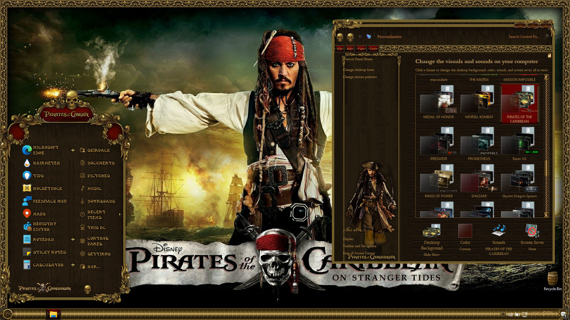 Pirates of the Caribbean Premium SkinPack for Windows 11