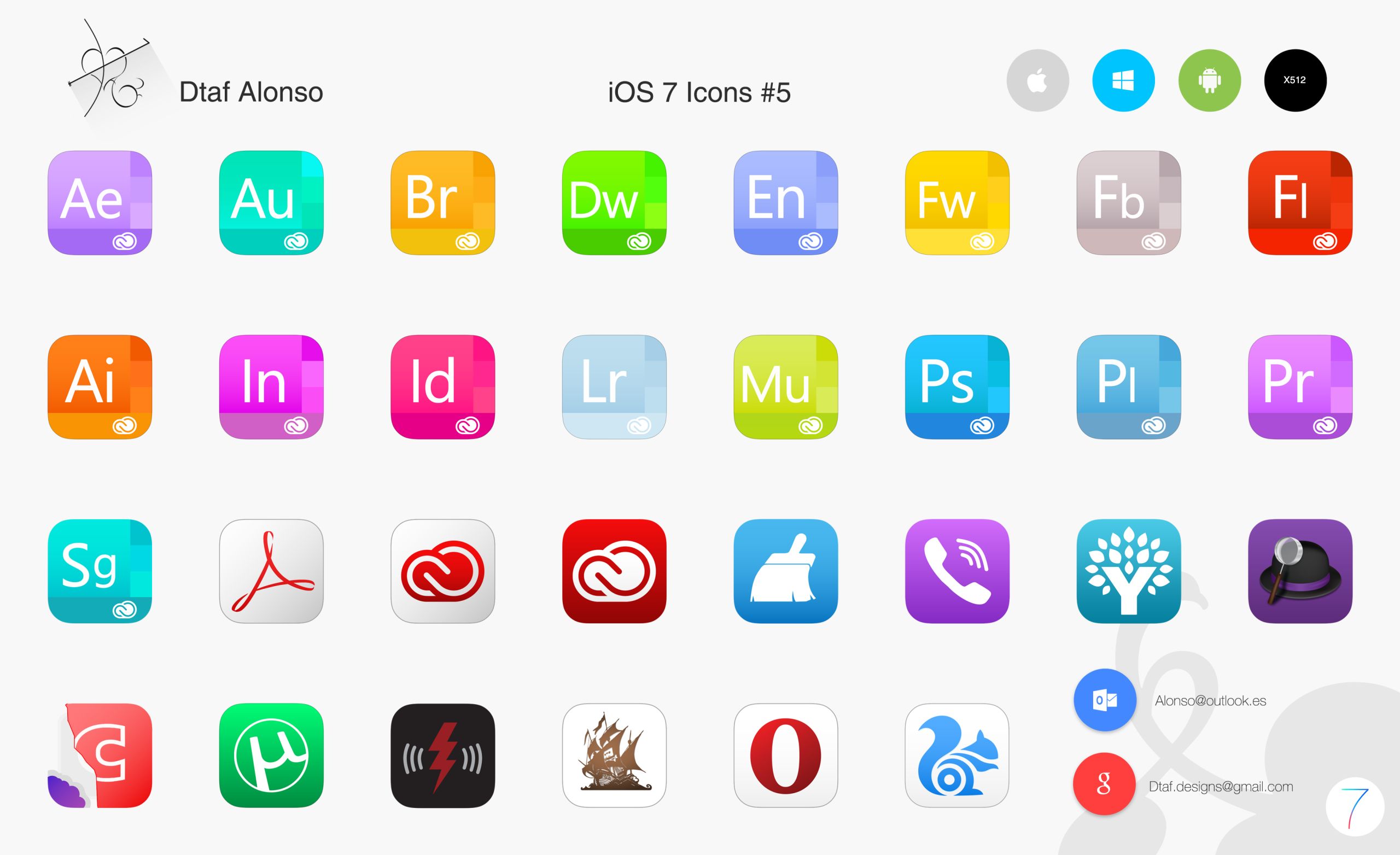 iOS 7 Icons #5 - Skin Pack