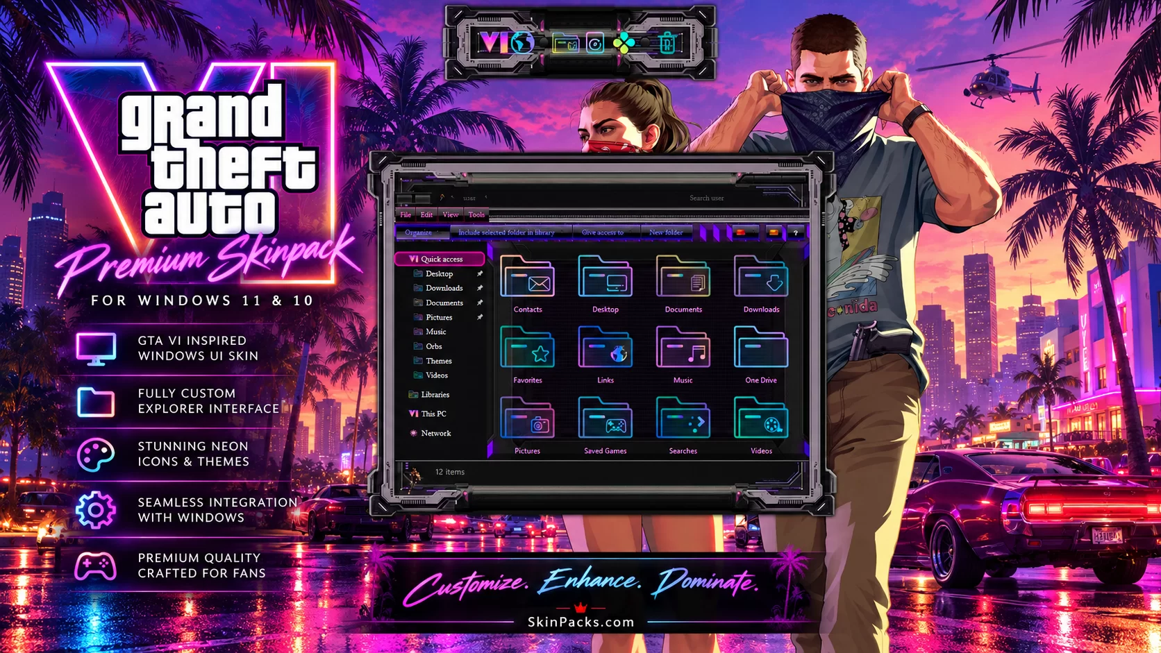 GTA VI Premium SkinPack for WindowBlinds - Skin Pack